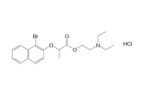 2-[(1-bromo-2-naphthyl)oxy]propionic acid, 2-(diethylamino)ethyl ester, hydrochloride