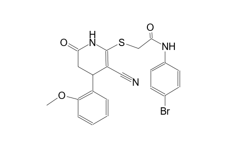 N-(4-bromophenyl)-2-{[3-cyano-4-(2-methoxyphenyl)-6-oxo-1,4,5,6-tetrahydro-2-pyridinyl]sulfanyl}acetamide