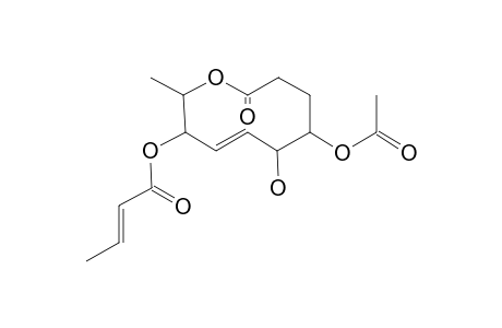 2-Butenoic acid, 7-(acetyloxy)-3,6,7,8,9,10-hexahydro-6-hydroxy-2-methyl-10-oxo-2H-oxecin-3-yl ester