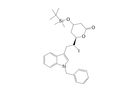 (6S)-6-[2'-(1''-Benzyl-1H-indol-3''-yl)-1-iodoethyl-4-[(t-butyldimethylsilyl)oxy]tetrahydro-2H-pyran-2-one