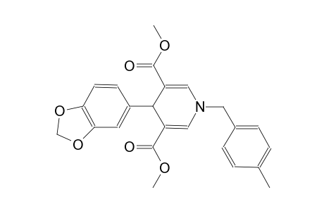 3,5-pyridinedicarboxylic acid, 4-(1,3-benzodioxol-5-yl)-1,4-dihydro-1-[(4-methylphenyl)methyl]-, dimethyl ester