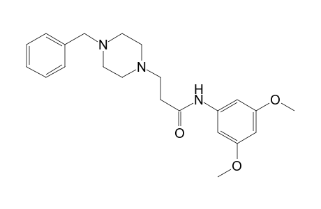 1-piperazinepropanamide, N-(3,5-dimethoxyphenyl)-4-(phenylmethyl)-