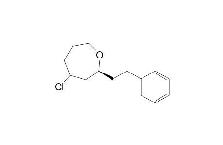 4-Chloro-2-(2-phenylethyl)-2,3,4,5,6,7-hexahydrooxepin (2b)