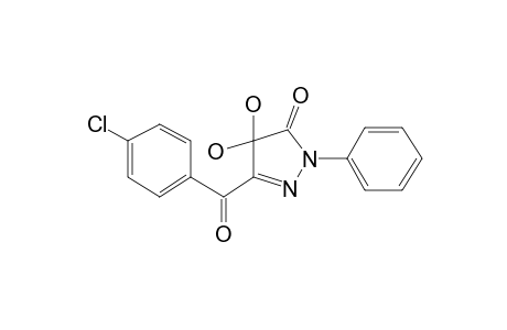 2,4-Dihydropyrazol-3-one, 5-(4-chlorobenzoyl)-4,4-dihydroxy-2-phenyl-