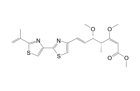 (2E,4R,5S,6E)-3,5-dimethoxy-4-methyl-7-[2-[2-(1-methylethenyl)-4-thiazolyl]-4-thiazolyl]hepta-2,6-dienoic acid methyl ester