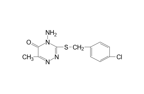 4-amino-3-[(p-chlorobenzyl)thio]-6-methyl-as-triazin-5(4H)-one