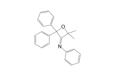 Benzenamine, N-(2,2-dimethyl-4,4-diphenyl-3-oxetanylidene)-