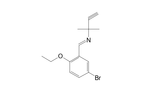 3-[(5-bromo-2-ethoxybenzylidene)imino]-3-methyl-1-butyne