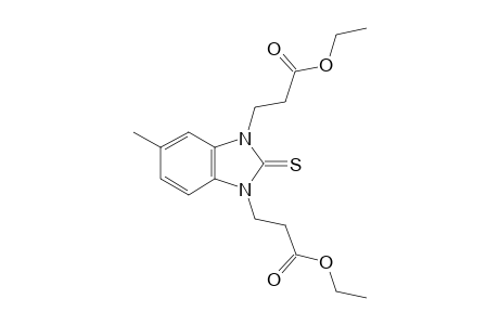 5-methyl-2-thioxo-1,3-benzimidazolinedipropionic acid, diethyl ester