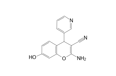 2-Amino-7-hydroxy-4-(3-pyridinyl)-4H-1-benzopyran-3-carbonitrile