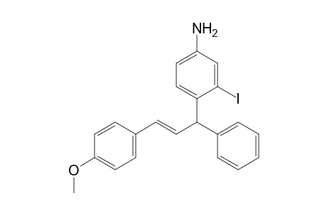 (E)-3-Iodo-4-[3-(4-methoxyphenyl)-1-phenylallyl]aniline