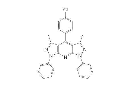 4-(p-chorophenyl)-1,7-dihydro-3,5-dimethyl-1,7-diphenylpyrazolo[3,4-b:4',3'-e]-pyridine