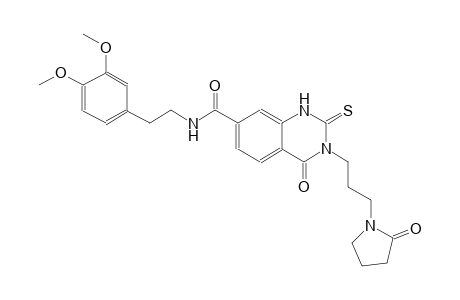 7-quinazolinecarboxamide, N-[2-(3,4-dimethoxyphenyl)ethyl]-1,2,3,4-tetrahydro-4-oxo-3-[3-(2-oxo-1-pyrrolidinyl)propyl]-2-thioxo-