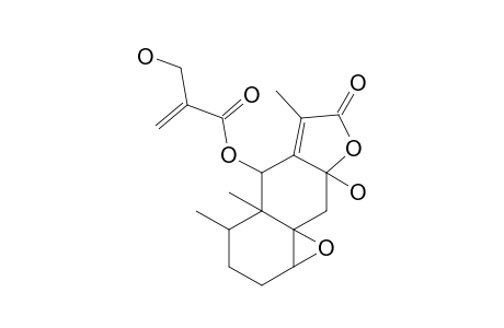 1-BETA,10-BETA-EPOXY-6-BETA-(2'-HYDROXYMETHYL-ACRYLOYLOXY)-8-BETA-HYDROXY-EREMOPHILA-7(11)-EN-12,8-ALPHA-OLIDE