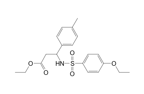 3-(4-Ethoxy-benzenesulfonylamino)-3-p-tolyl-propionic acid ethyl ester