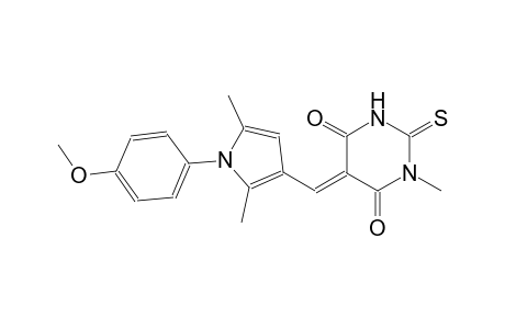 (5E)-5-{[1-(4-methoxyphenyl)-2,5-dimethyl-1H-pyrrol-3-yl]methylene}-1-methyl-2-thioxodihydro-4,6(1H,5H)-pyrimidinedione