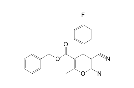 4H-Pyrane-3-carboxylic acid, 6-amino-5-cyano-4-(4-fluorophenyl)-2-methyl-, benzyl ester