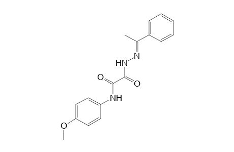5-(p-methoxyphenyl)-1-(alpha-methylbenzylidene)semioxamazide