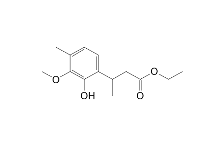 3-(2-Hydroxy-3-methoxy-4-methyl-phenyl)butyric acid ethyl ester