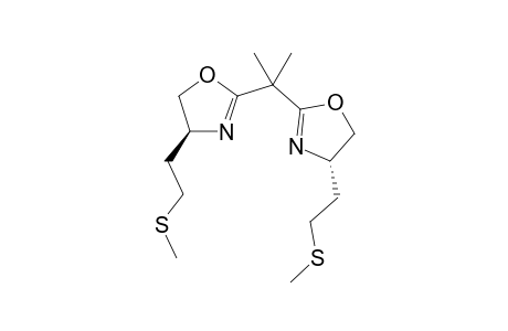 (4S)-2-[1-methyl-1-[(4S)-4-(2-methylsulfanylethyl)-4,5-dihydrooxazol-2-yl]ethyl]-4-(2-methylsulfanylethyl)-4,5-dihydrooxazole