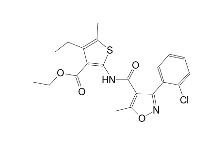 ethyl 2-({[3-(2-chlorophenyl)-5-methyl-4-isoxazolyl]carbonyl}amino)-4-ethyl-5-methyl-3-thiophenecarboxylate