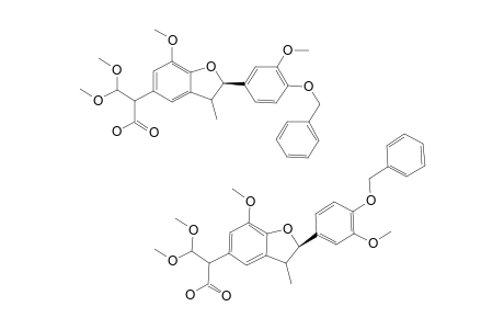 (+/-)-2-[2-(4-BENZYLOXY-3-METHOXYPHENYL)-3-METHYL-7-METHOXY-2,3-DIHYDROBENZO-[B]-FURAN-5-YL]-3,3-DIMETHOXYPROPIONIC-ACID