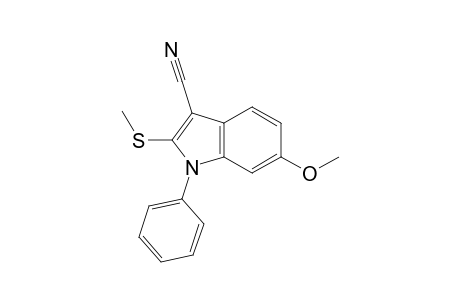 1H-Indole-3-carbonitrile, 6-methoxy-2-(methylthio)-1-phenyl-