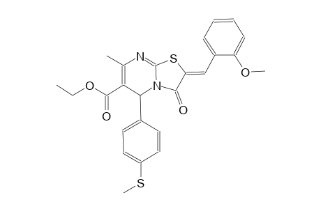 ethyl (2Z)-2-(2-methoxybenzylidene)-7-methyl-5-[4-(methylsulfanyl)phenyl]-3-oxo-2,3-dihydro-5H-[1,3]thiazolo[3,2-a]pyrimidine-6-carboxylate