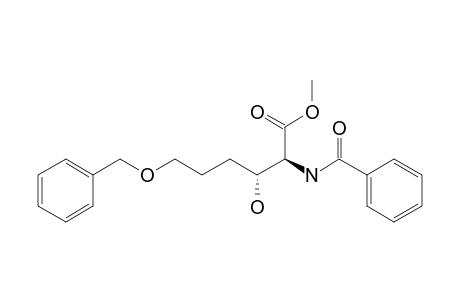 Trans-methyl (2S,3R)-2-benzamido-6-benzyloxy-3-hydroxyhexanoate