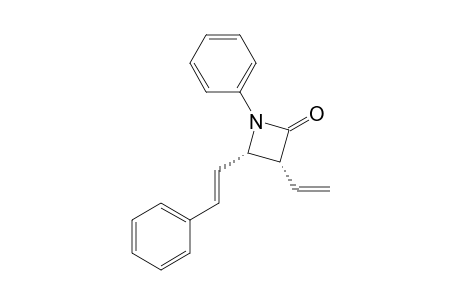 2-Azetidinone, 3-ethenyl-1-phenyl-4-(2-phenylethenyl)-, cis-