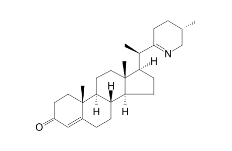 20-EPI-3-DEHYDROXY-3-OXO-5,6-DIHYDRO-4,5-DEHYDROVERAZINE;(20R,25S)-3-OXO-22,26-IMINOCHOLESTA-4,22(N)-DIENE