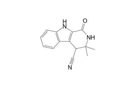 (4RS)-3,3-Dimethyl-1-oxo-2,3,4,9-tetrahydro-1H-pyrido[3,4-b]indole-4-carbonitril