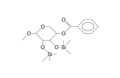 Methyl-4-O-benzoyl-2,3-bis-O-trimethylsilyl.beta.-D-xylopyranosid