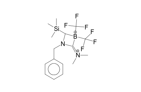 1-Azonia-3-boratacyclobutane, 1-benzyl-2-dimethylamino-3,3-bis(trifluoromethyl)-4-trimethylsilyl-