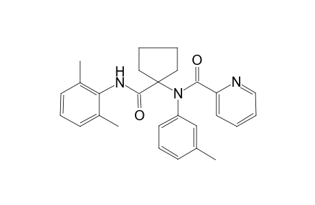 N-[1-[(2,6-dimethylanilino)-oxomethyl]cyclopentyl]-N-(3-methylphenyl)-2-pyridinecarboxamide