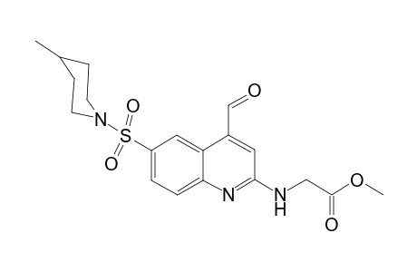 Methyl ({4-formyl-6-[(4-methyl-1-piperidinyl)sulfonyl]-2-quinolinyl}amino)acetate