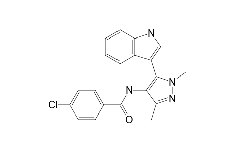 3-[4-(4-Chlorobenzoylamino)-1,3-dimethylpyrazol-5-yl]indole