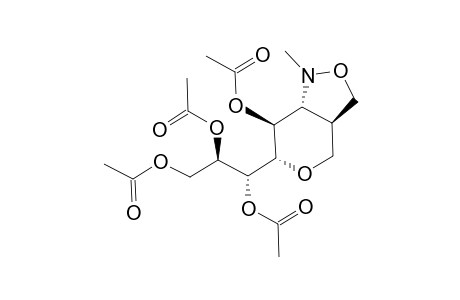 [3aR-[3a.alpha.,6.alpha.(1R*,2R*),7.beta.,7a.alpha.]]-1-[7-(Acetyloxy)hexahydro-1-methyl-3H-pyrano[4,3-c]isoxazol-6-yl]-1,2,3-propanetriol triacetate