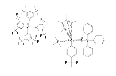 [5-ETA-C10H15(PME3)RH((4-CF3)PH)(CNSIPH3)]-[B(3,5-C6H3(CF3)2)4]