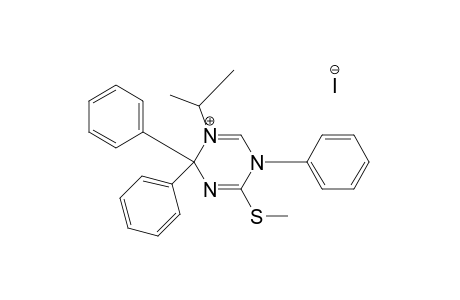 1,4-Dihydro-2-(methylthio)-5-isopropyl-1,4,4-triphenyl-1,3,5-triazinium iodide