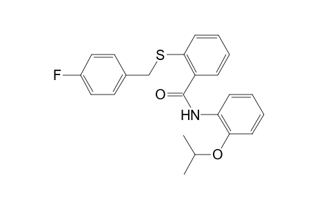2-(4-Fluoro-benzylsulfanyl)-N-(2-isopropoxy-phenyl)-benzamide