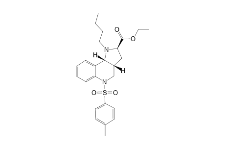 ETHYL-(2R*,3AR*,9BR*)-1-(N-BUTYL)-5-(4-TOLUENESULFONYL)-2,3,3A,4,5,9B-HEXAHYDRO-1H-PYRROLO-[3,2-C]-QUINOLINE-2-CARBOXYALTE