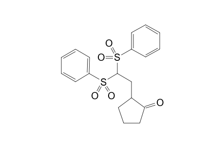 2-(2,2-Bis-benzenesulfonyl-ethyl)-cyclopentanone