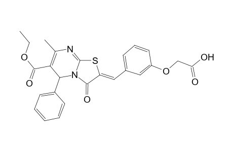 {3-[(Z)-(6-(ethoxycarbonyl)-7-methyl-3-oxo-5-phenyl-5H-[1,3]thiazolo[3,2-a]pyrimidin-2(3H)-ylidene)methyl]phenoxy}acetic acid