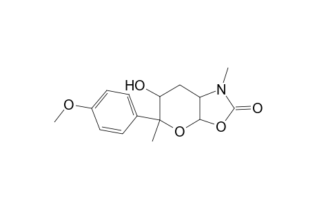 1,5-Dimethyl-5-[4'-methoxyphenyl]-6-hydroxy(perhydro)pyrano[3,2-d]oxazole-2-one