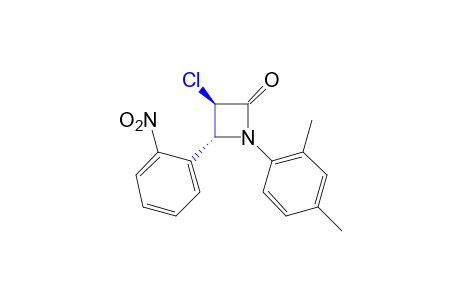 Trans-3-chloro-4-(o-nitrophenyl)-1-(2,4-xylyl)-2-azetidinone