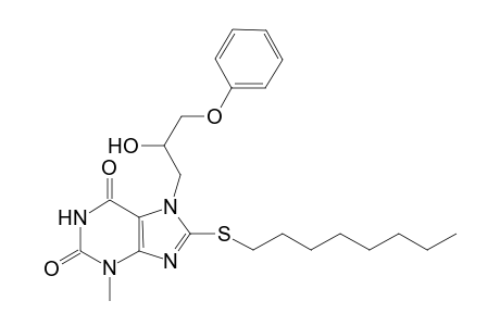 7-(2-Hydroxy-3-phenoxy-propyl)-3-methyl-8-octylsulfanyl-3,7-dihydropurine-2,6-dione