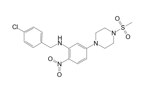 benzenemethanamine, 4-chloro-N-[5-[4-(methylsulfonyl)-1-piperazinyl]-2-nitrophenyl]-