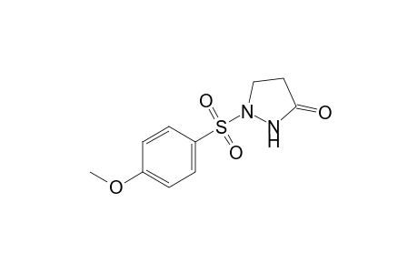 1-[(p-methoxyphenyl)sulfonyl]-3-pyrazolidinone