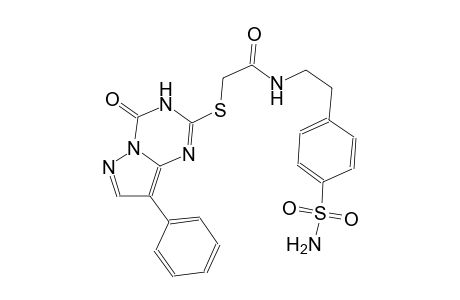 acetamide, N-[2-[4-(aminosulfonyl)phenyl]ethyl]-2-[(3,4-dihydro-4-oxo-8-phenylpyrazolo[1,5-a][1,3,5]triazin-2-yl)thio]-